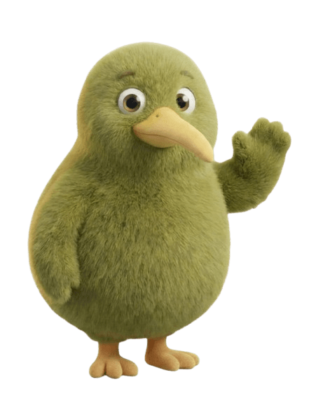 First Home Buyers Club Kiwi mascot waving hello